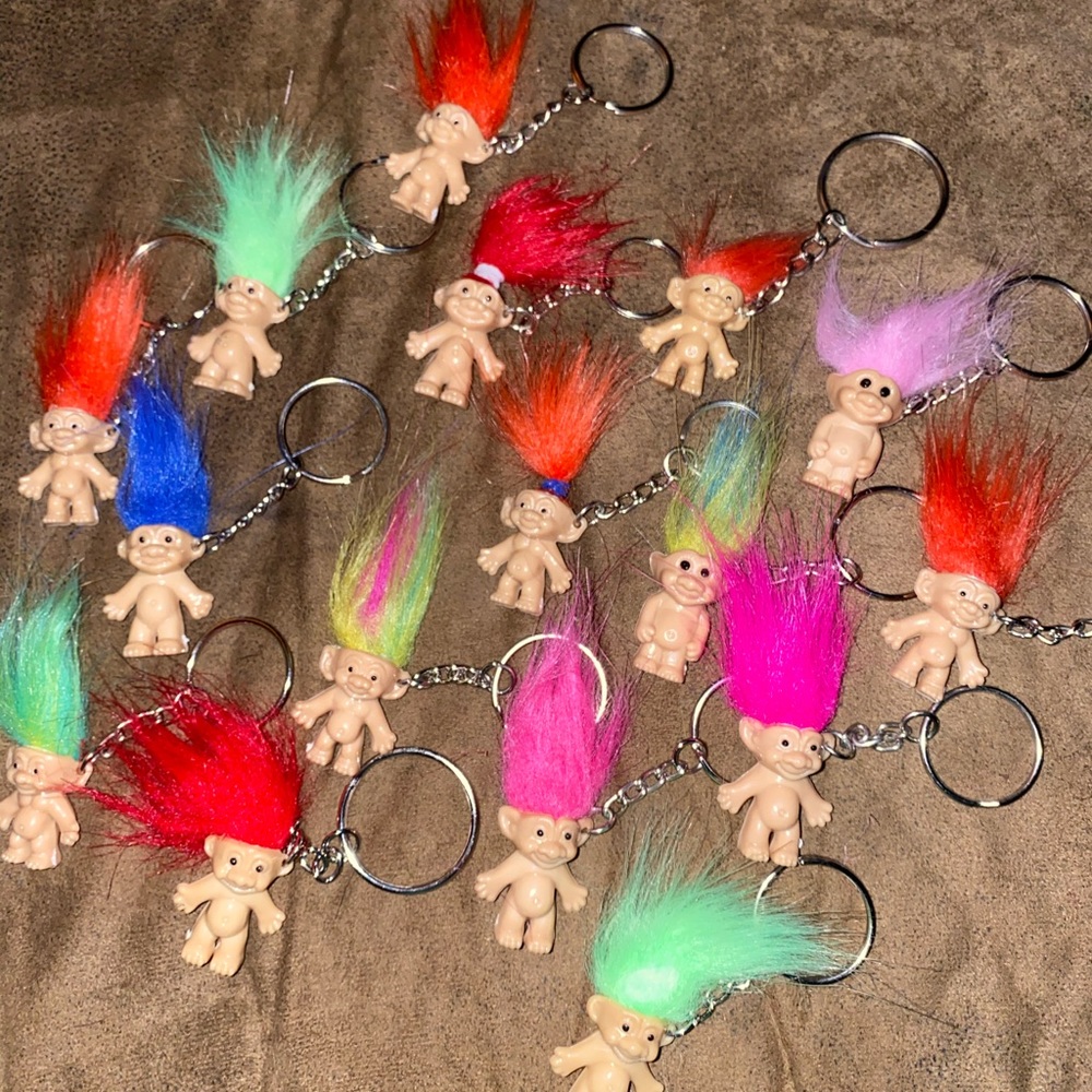 Troll Keychains Y2K Cute Unique